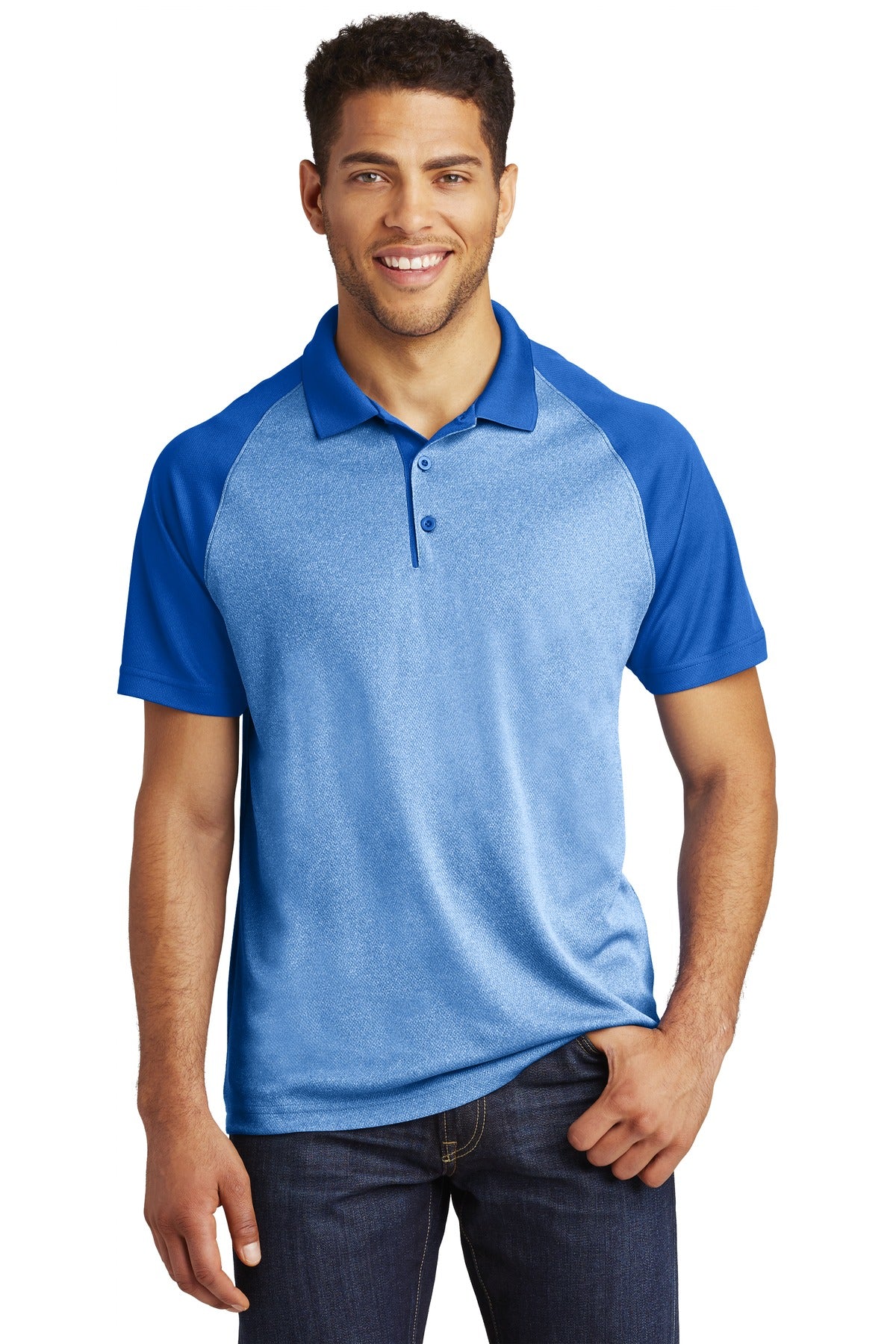Sport-Tek ? PosiCharge ? RacerMesh ? Raglan Heather Blo