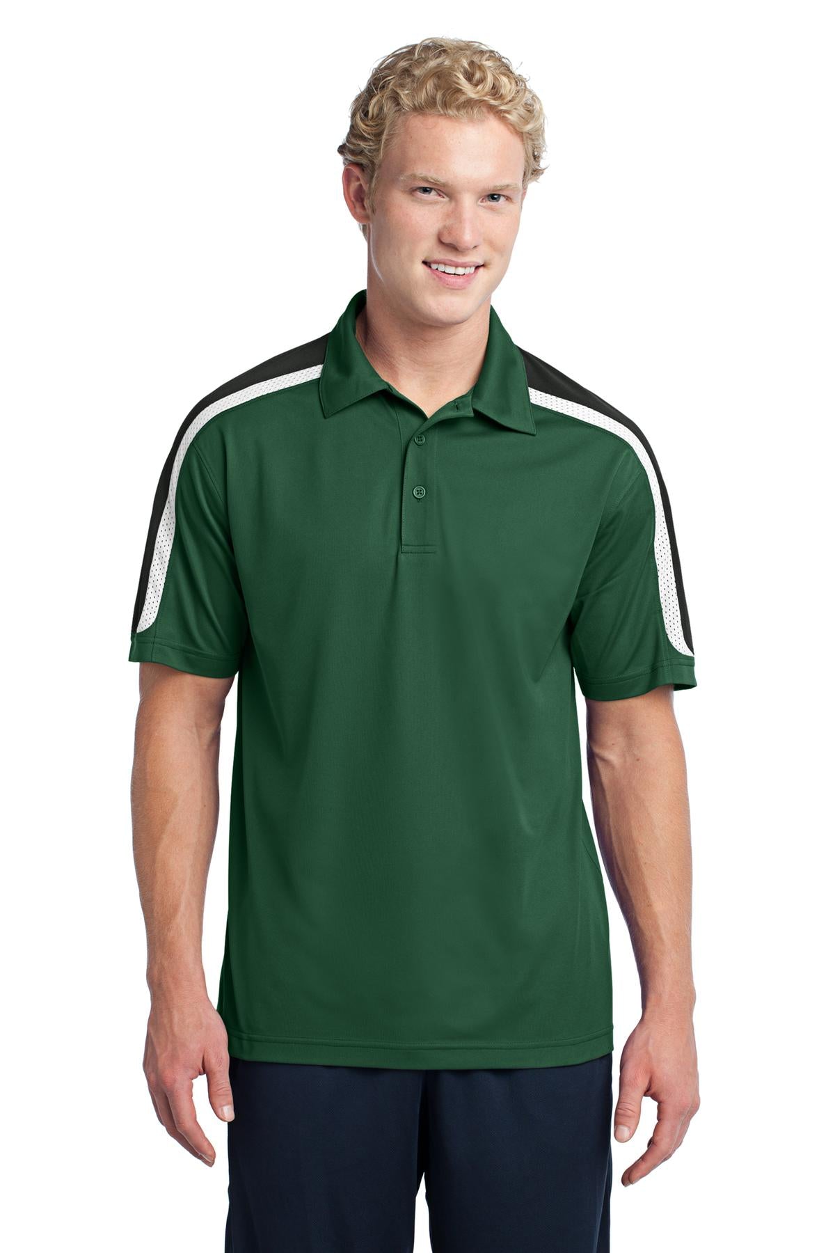 Sport-Tek? Tricolor Shoulder Micropique Sport-Wick? Pol