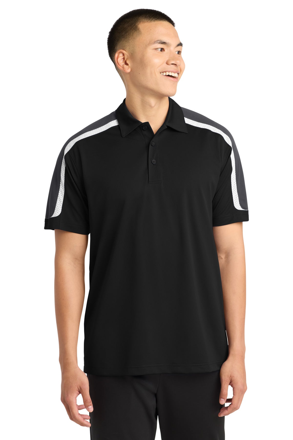 Sport-Tek® Tricolor Shoulder Micropique Sport-Wick® Polo