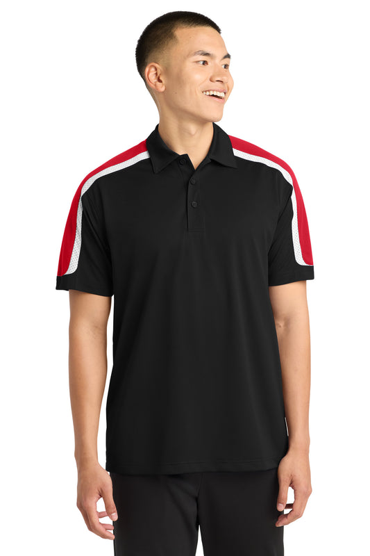 Sport-Tek® Tricolor Shoulder Micropique Sport-Wick® Polo