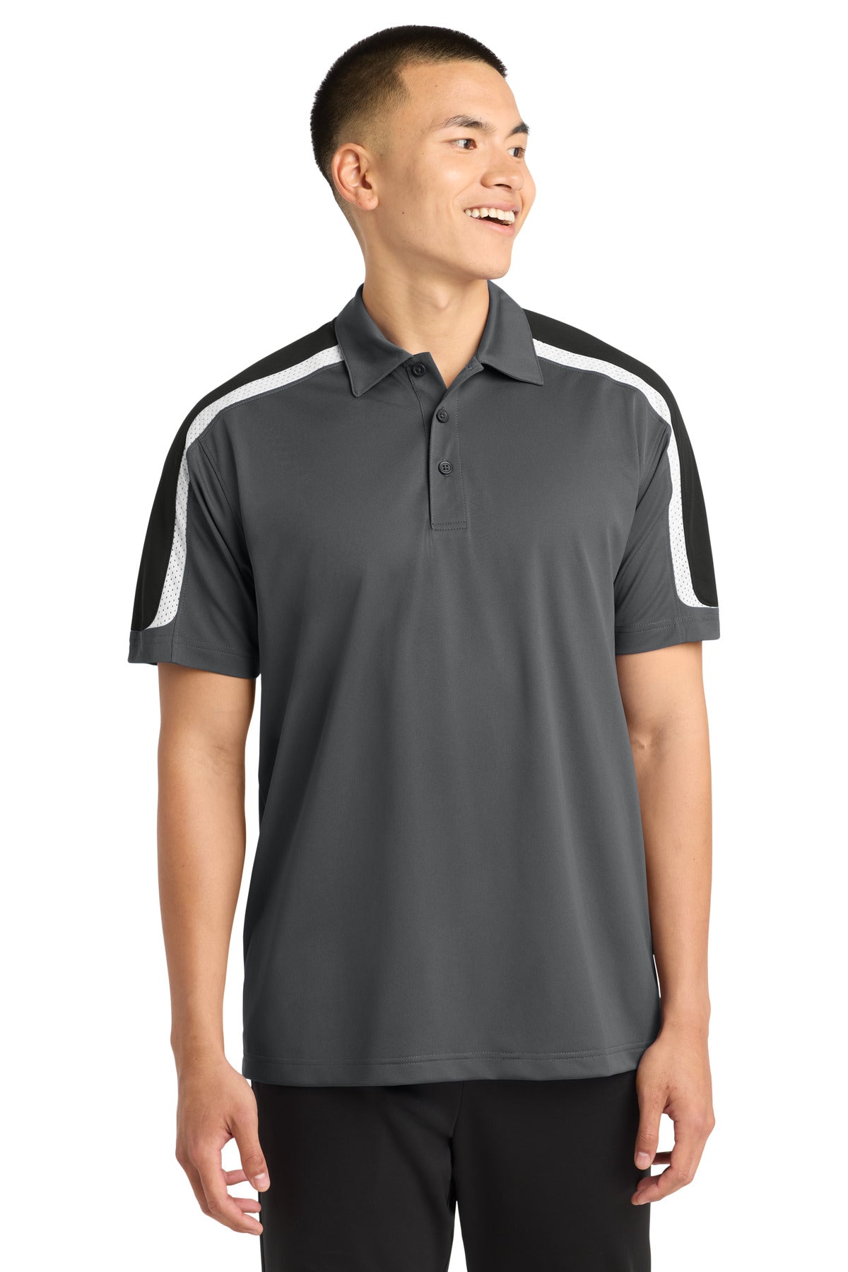 Sport-Tek® Tricolor Shoulder Micropique Sport-Wick® Polo
