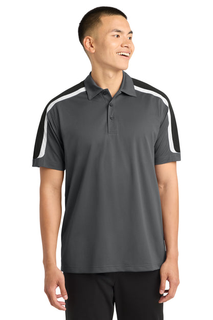 Sport-Tek® Tricolor Shoulder Micropique Sport-Wick® Polo