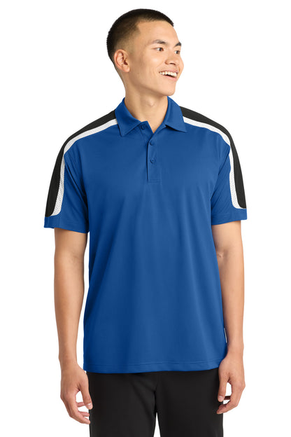 Sport-Tek® Tricolor Shoulder Micropique Sport-Wick® Polo