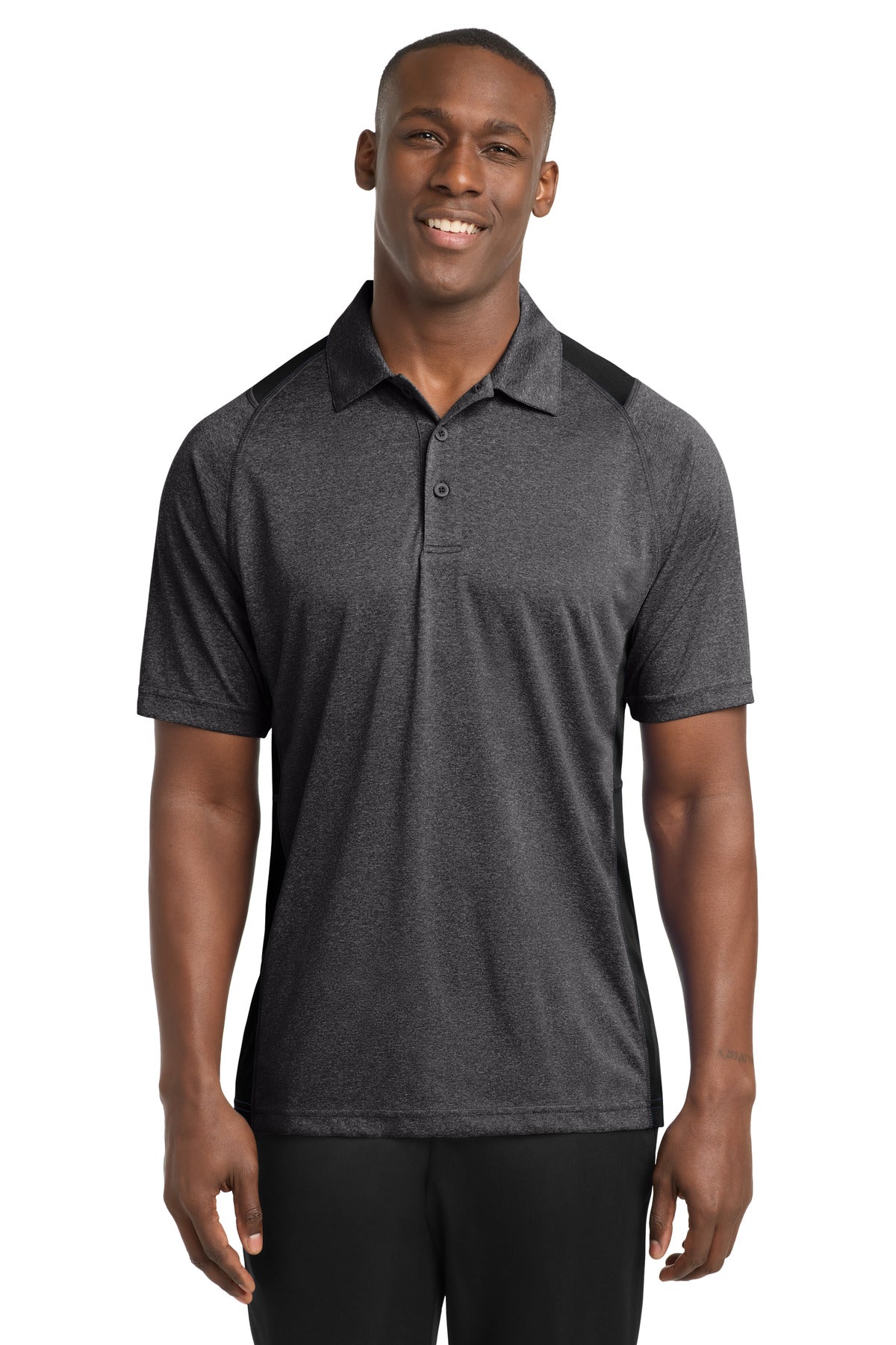 Sport-Tek® Heather Colorblock Contender™ Polo