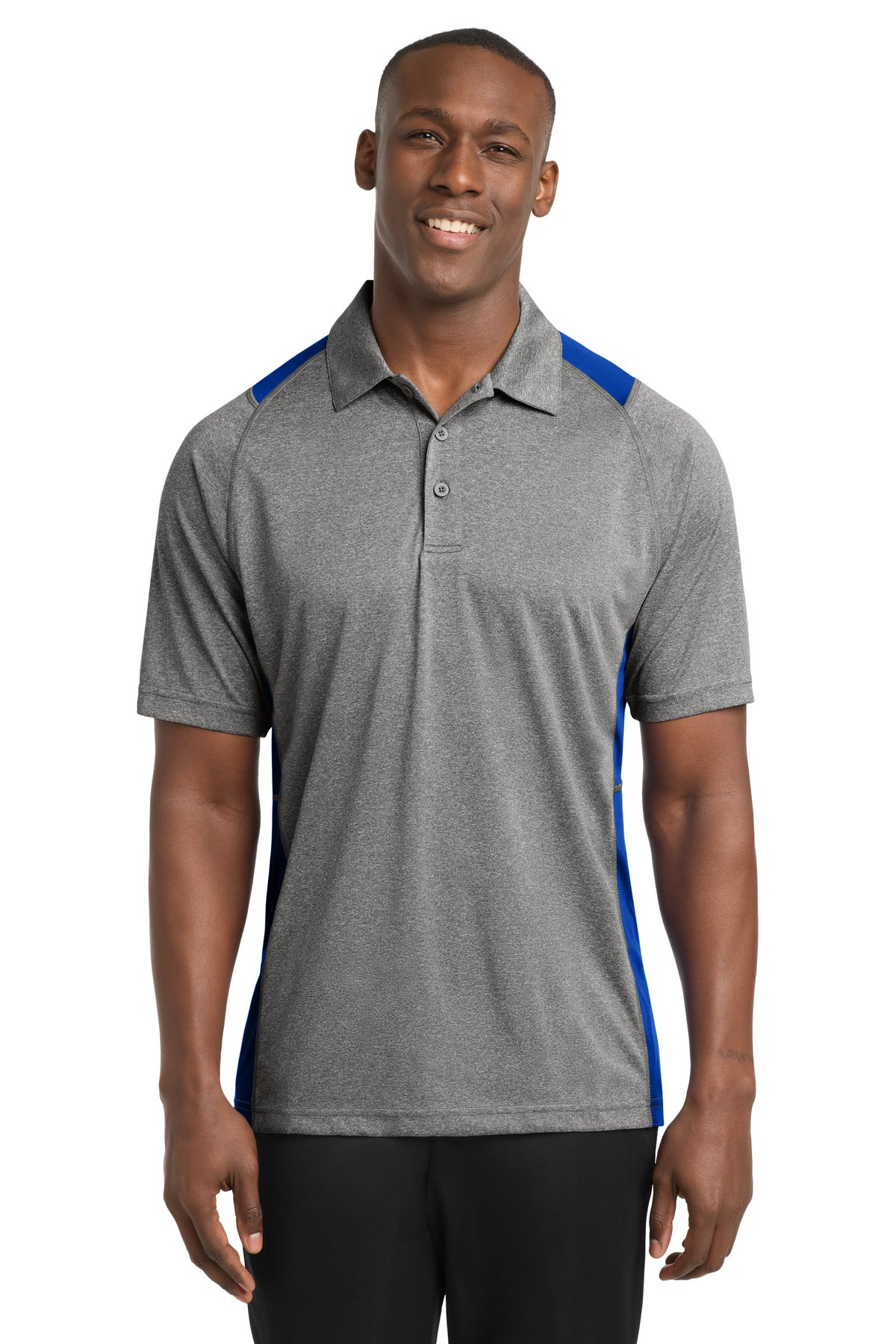 Sport-Tek® Heather Colorblock Contender™ Polo