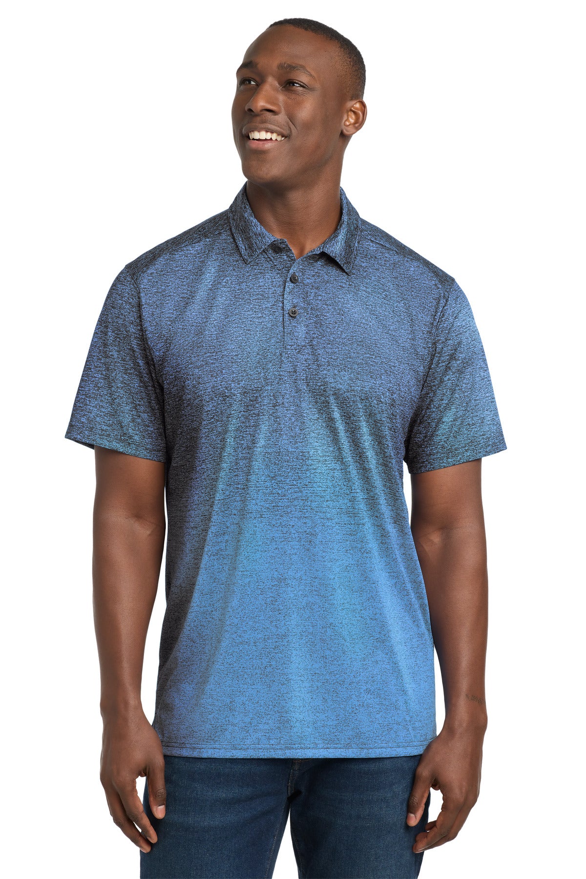 Sport-Tek ® Ombre Heather Polo