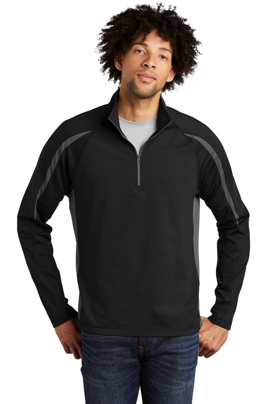 Sport-Tek? Sport-Wick? Stretch 1/2-Zip Colorblock Pullo