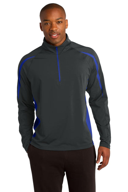 Sport-Tek? Sport-Wick? Stretch 1/2-Zip Colorblock Pullo