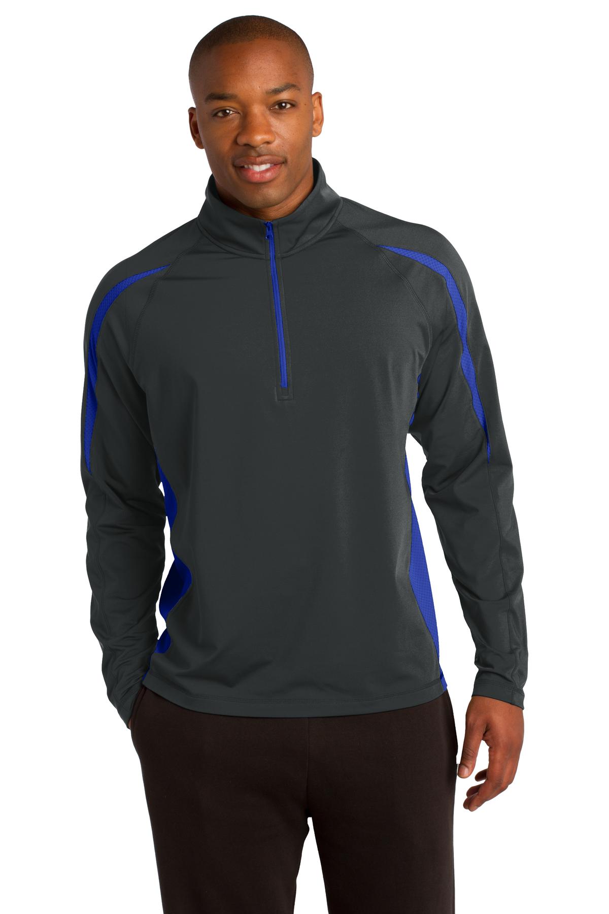 Sport-Tek? Sport-Wick? Stretch 1/2-Zip Colorblock Pullo