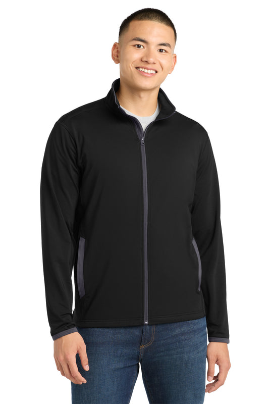 Sport-Tek® Sport-Wick® Stretch Contrast Full-Zip Jacket
