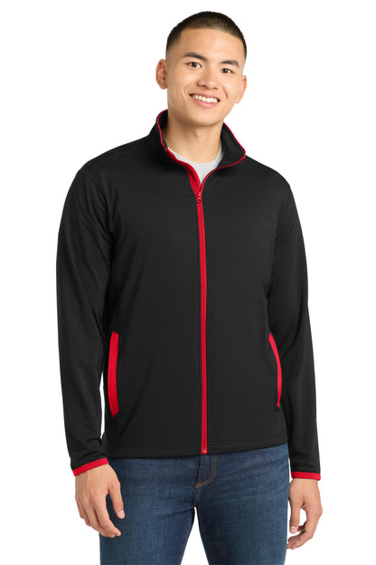 Sport-Tek® Sport-Wick® Stretch Contrast Full-Zip Jacket