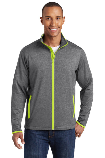 Sport-Tek? Sport-Wick? Stretch Contrast Full-Zip Jacket