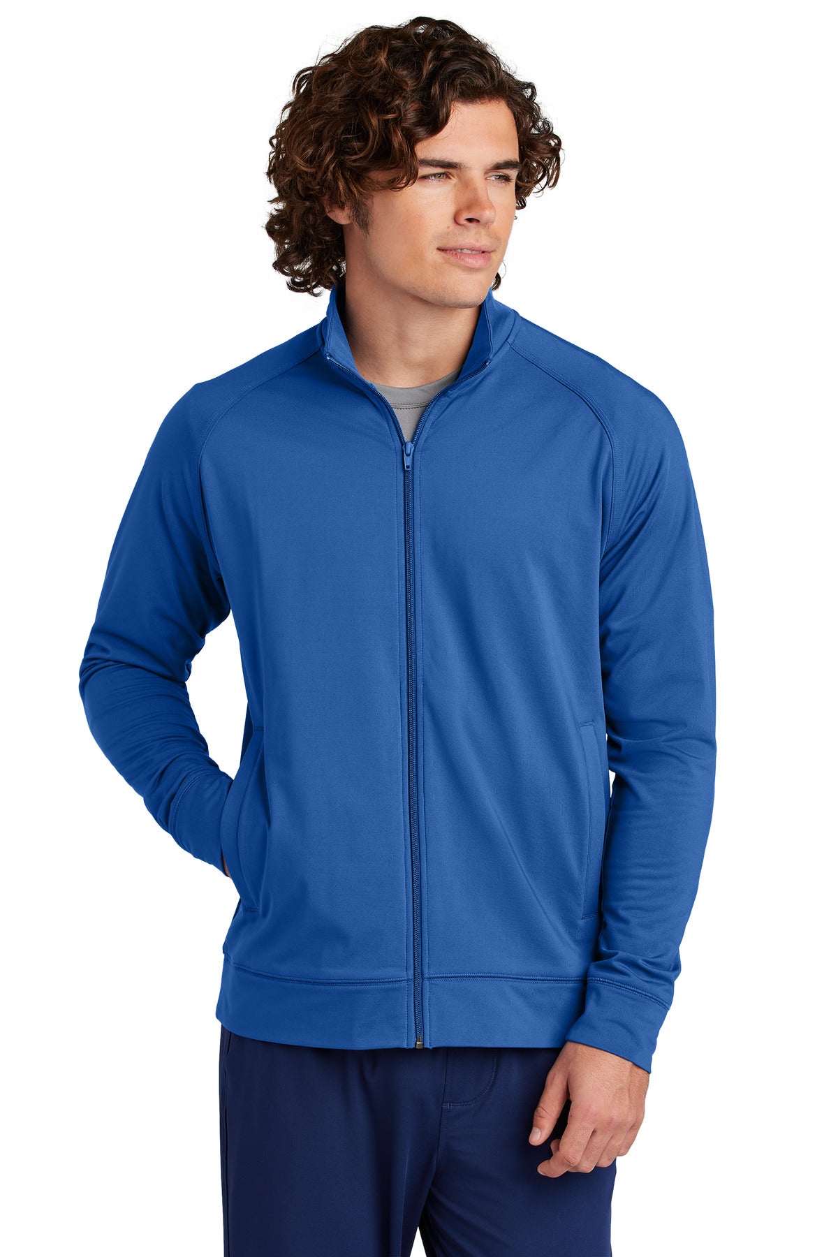 Sport-Tek? Sport-Wick? Stretch Full-Zip Cadet Jacket ST