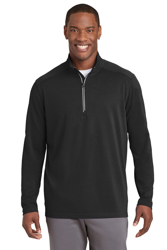 Sport-Tek? Sport-Wick? Textured 1/4-Zip Pullover.  ST86