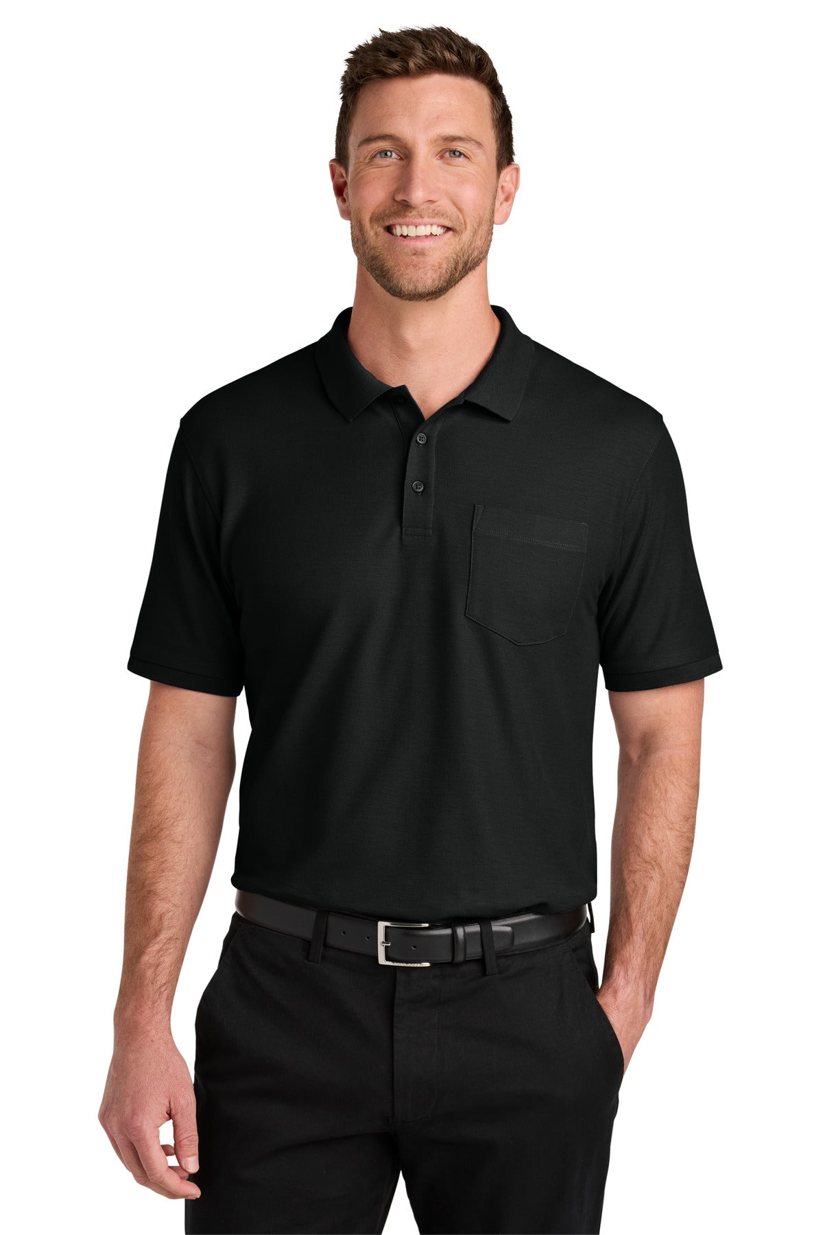 Port Authority® Tall Wearever Signature Pique Pocket Polo