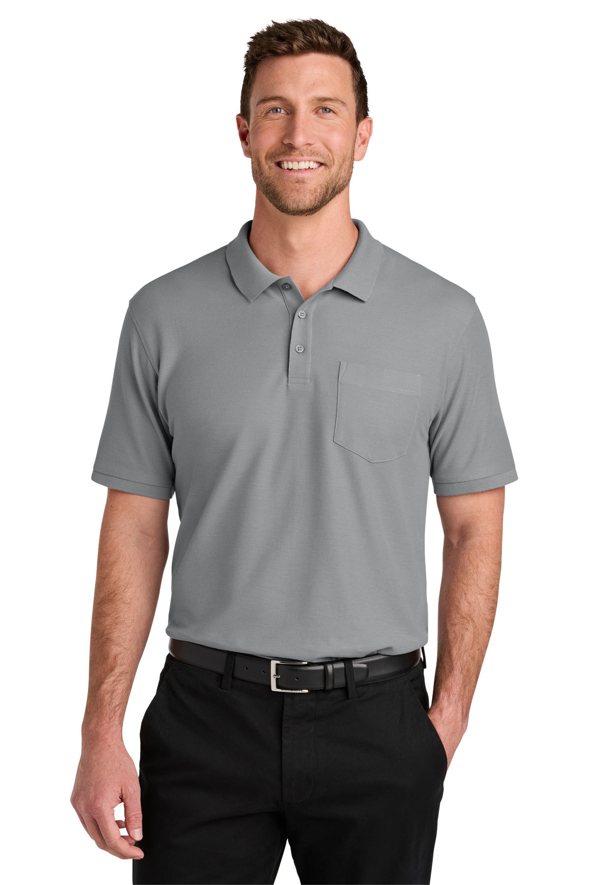 Port Authority® Tall Wearever Signature Pique Pocket Polo