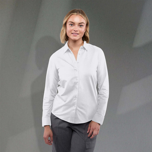 TATRA Eco Long Sleeve Knit Button Up Shirt-Women's - TM97746
