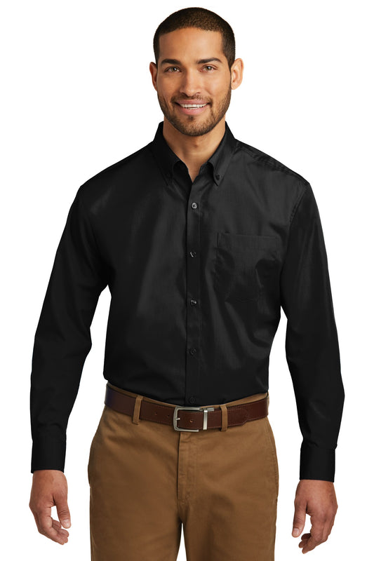 Port Authority? Tall Long Sleeve Carefree Poplin Shirt.