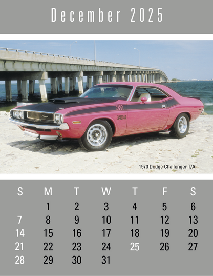 Triumph Calendars PressNStick FullColor Header Cruisin Cars Calendar-V7899FC