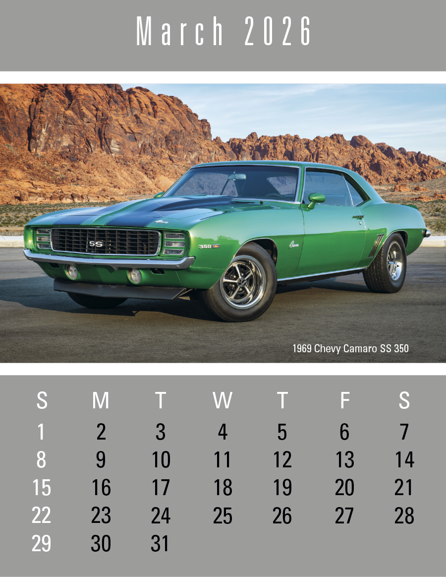 Triumph Calendars PressNStick FullColor Header Cruisin Cars Calendar-V7899FC