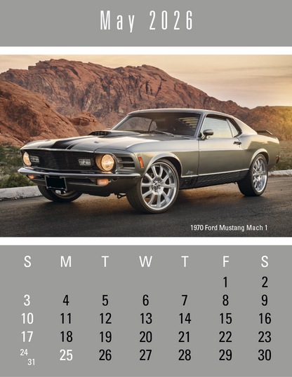 Triumph Calendars PressNStick FullColor Header Cruisin Cars Calendar-V7899FC