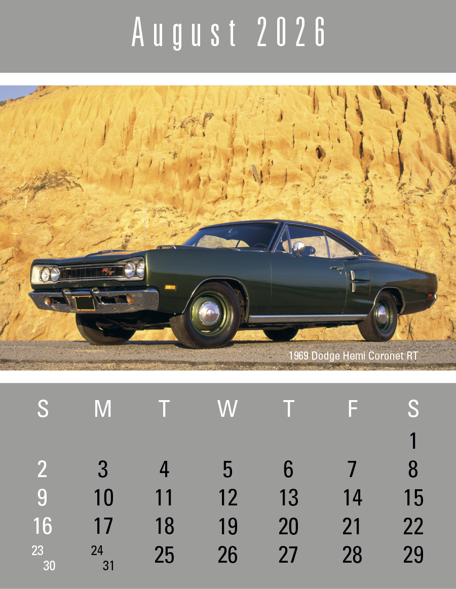 Triumph Calendars PressNStick FullColor Header Cruisin Cars Calendar-V7899FC