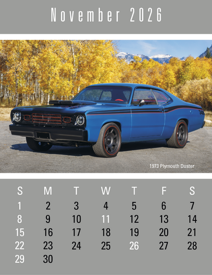 Triumph Calendars PressNStick FullColor Header Cruisin Cars Calendar-V7899FC