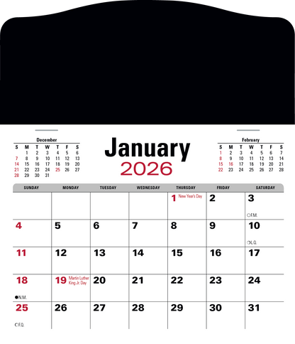 Triumph Calendars PressNStick Jumbo Header with 3Month Calendar-V8860