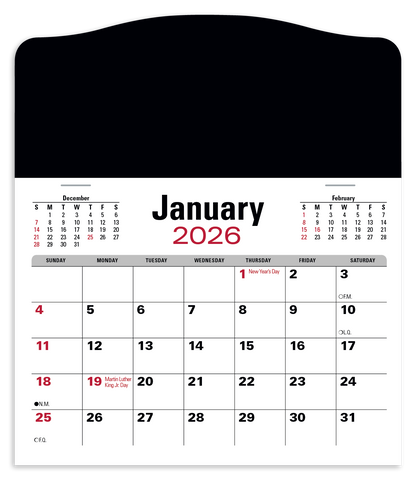 Triumph Calendars PressNStick Jumbo Header with 3Month Calendar-V8860