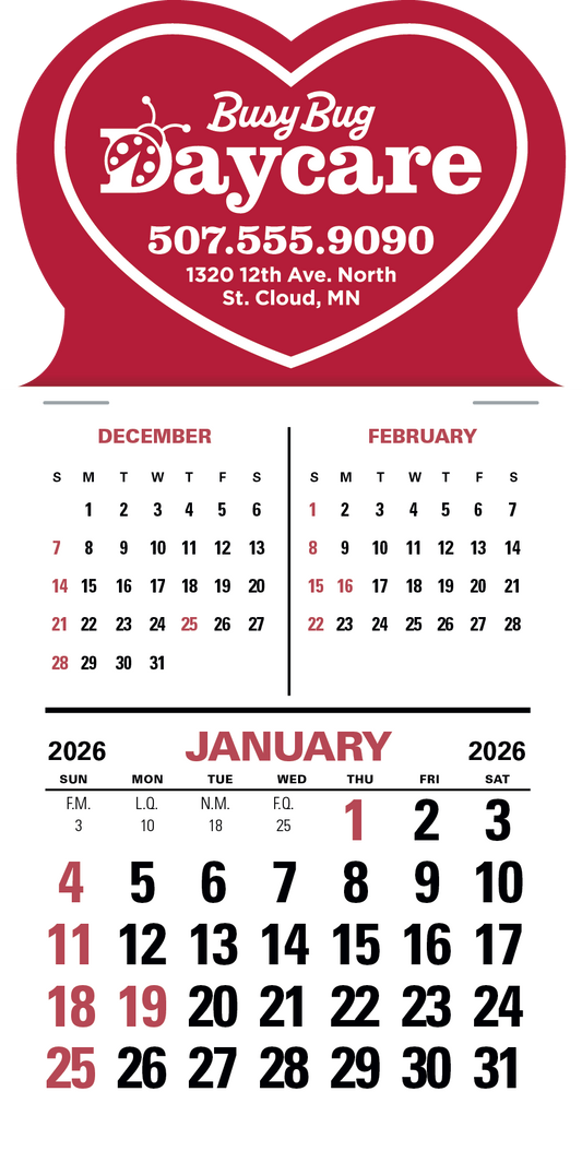 Triumph Calendars PressNStick 3Month Vertical Calendar-V8873