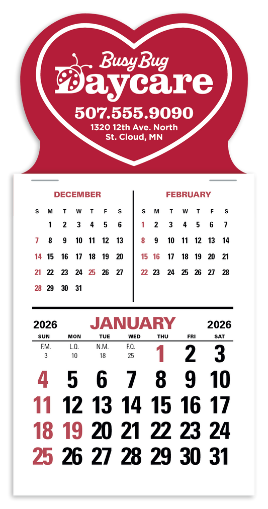 Triumph Calendars PressNStick 3Month Vertical Calendar-V8873