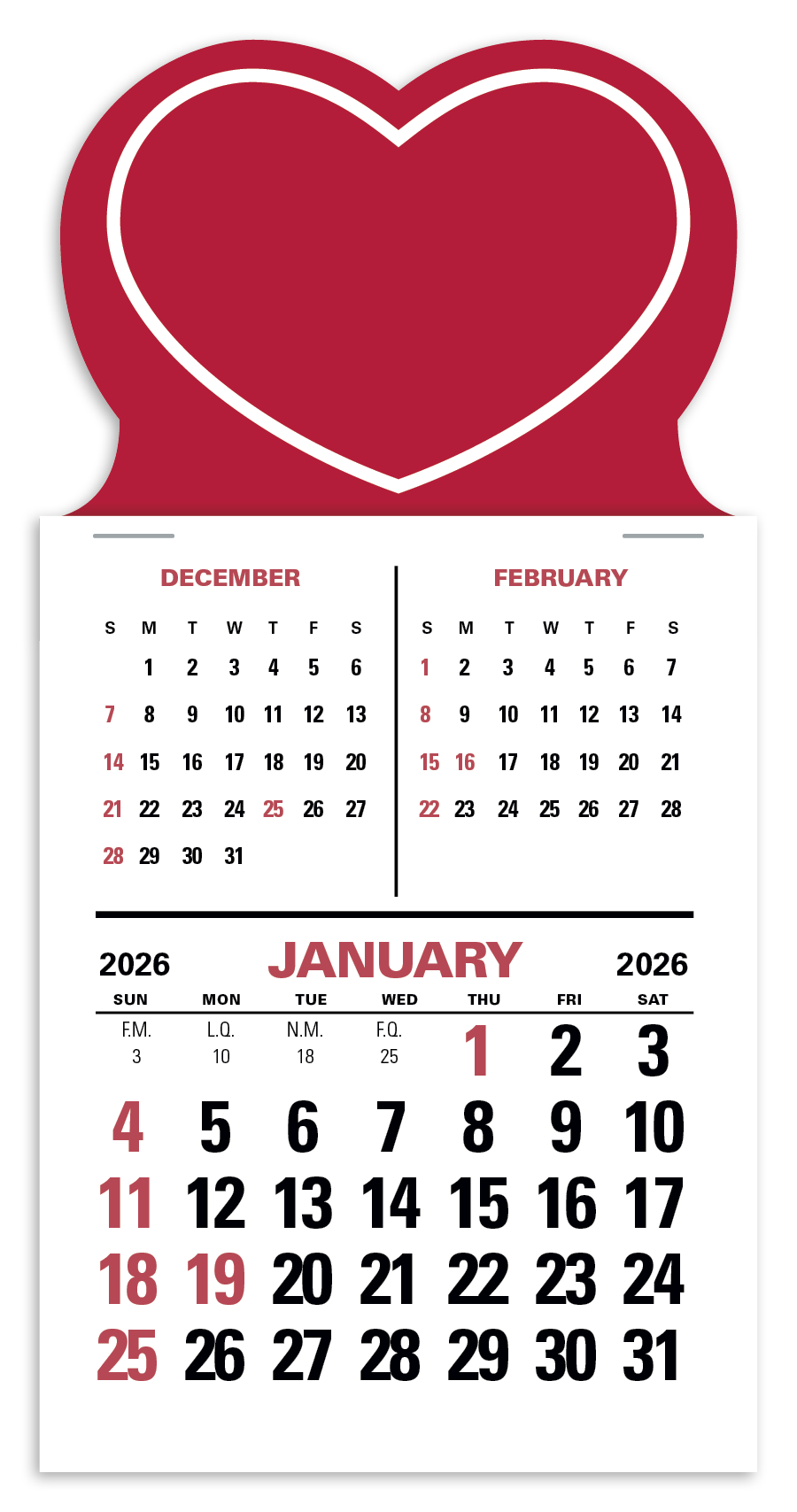 Triumph Calendars PressNStick 3Month Vertical Calendar-V8873