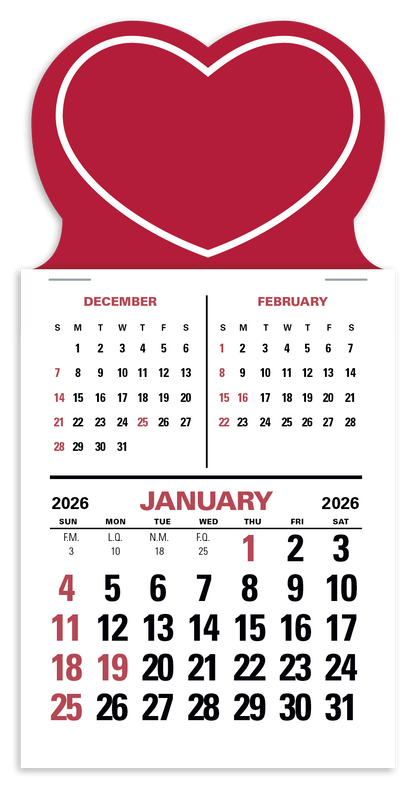 Triumph Calendars PressNStick 3Month Vertical Calendar-V8873
