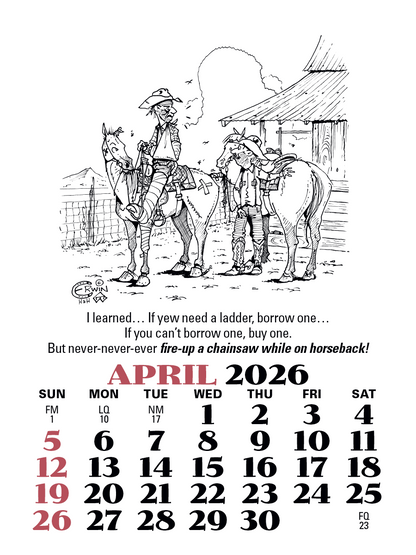 Triumph Calendars PressNStick Cowboy Calendar-V8879