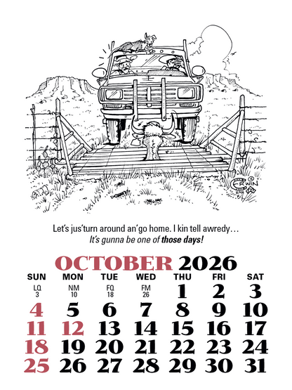 Triumph Calendars PressNStick Cowboy Calendar-V8879