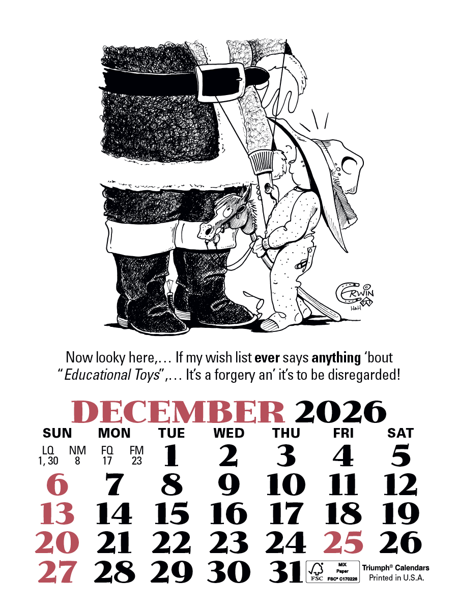 Triumph Calendars PressNStick Cowboy Calendar-V8879