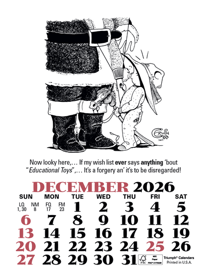 Triumph Calendars PressNStick Cowboy Calendar-V8879