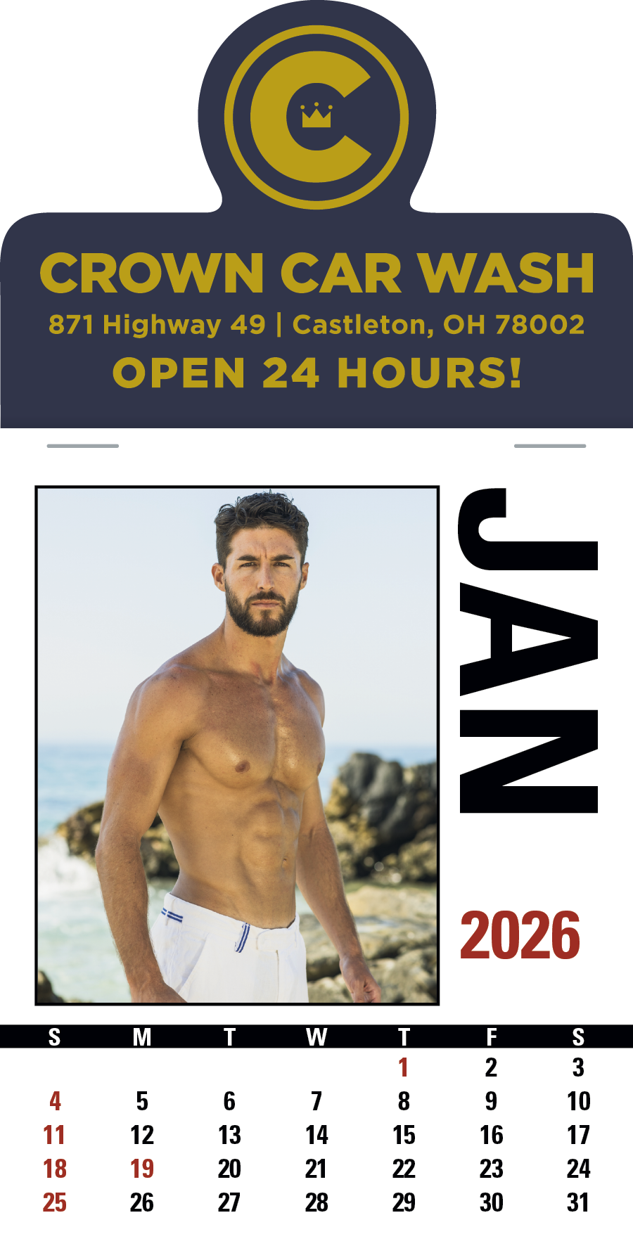Triumph Calendars PressNStick Male Call Calendar-V8889