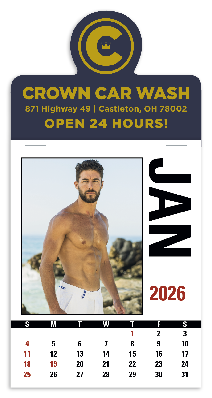 Triumph Calendars PressNStick Male Call Calendar-V8889