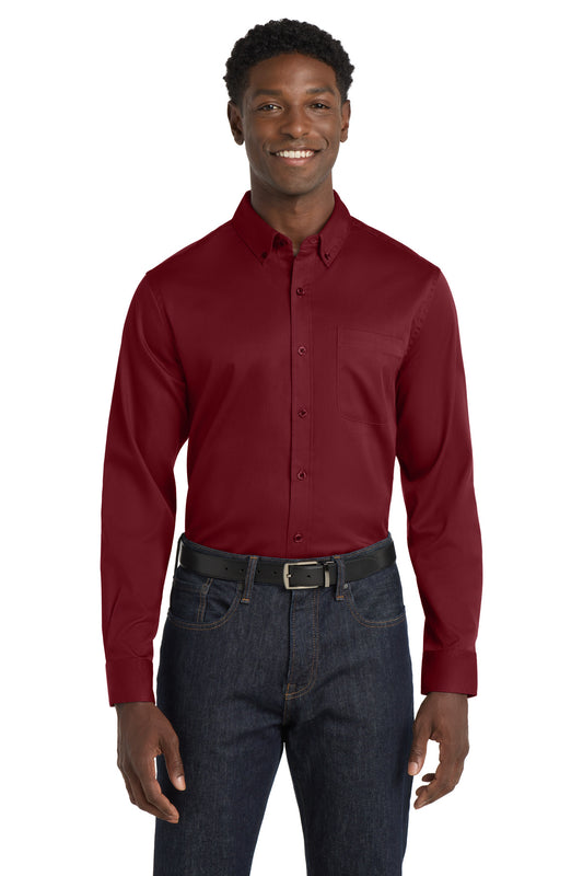 Port Authority? Long Sleeve SuperPro React? Twill Shirt