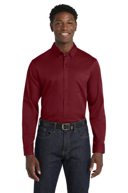 Port Authority? Long Sleeve SuperPro React? Twill Shirt