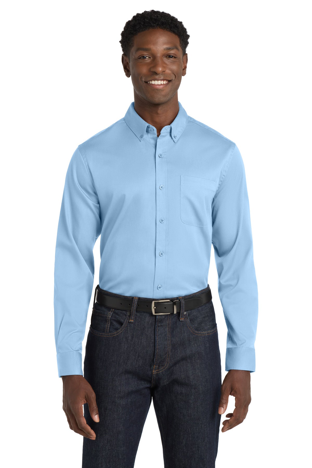 Port Authority? Long Sleeve SuperPro React? Twill Shirt