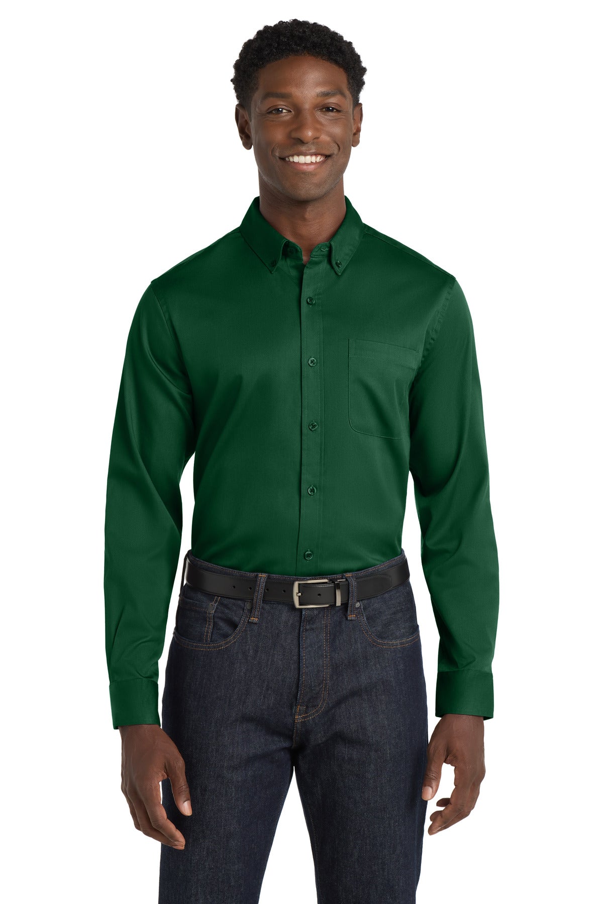 Port Authority? Long Sleeve SuperPro React? Twill Shirt