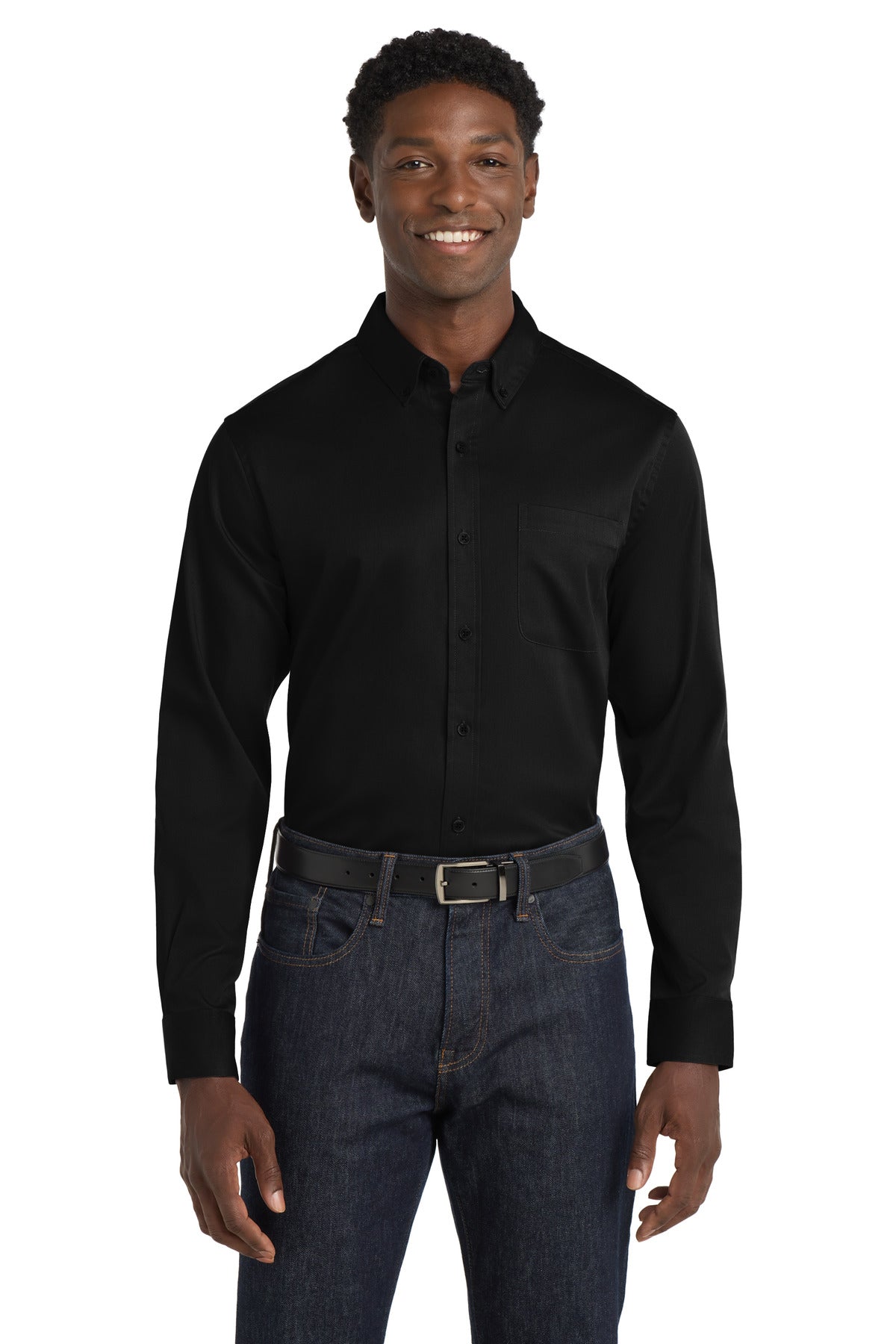 Port Authority? Long Sleeve SuperPro React? Twill Shirt