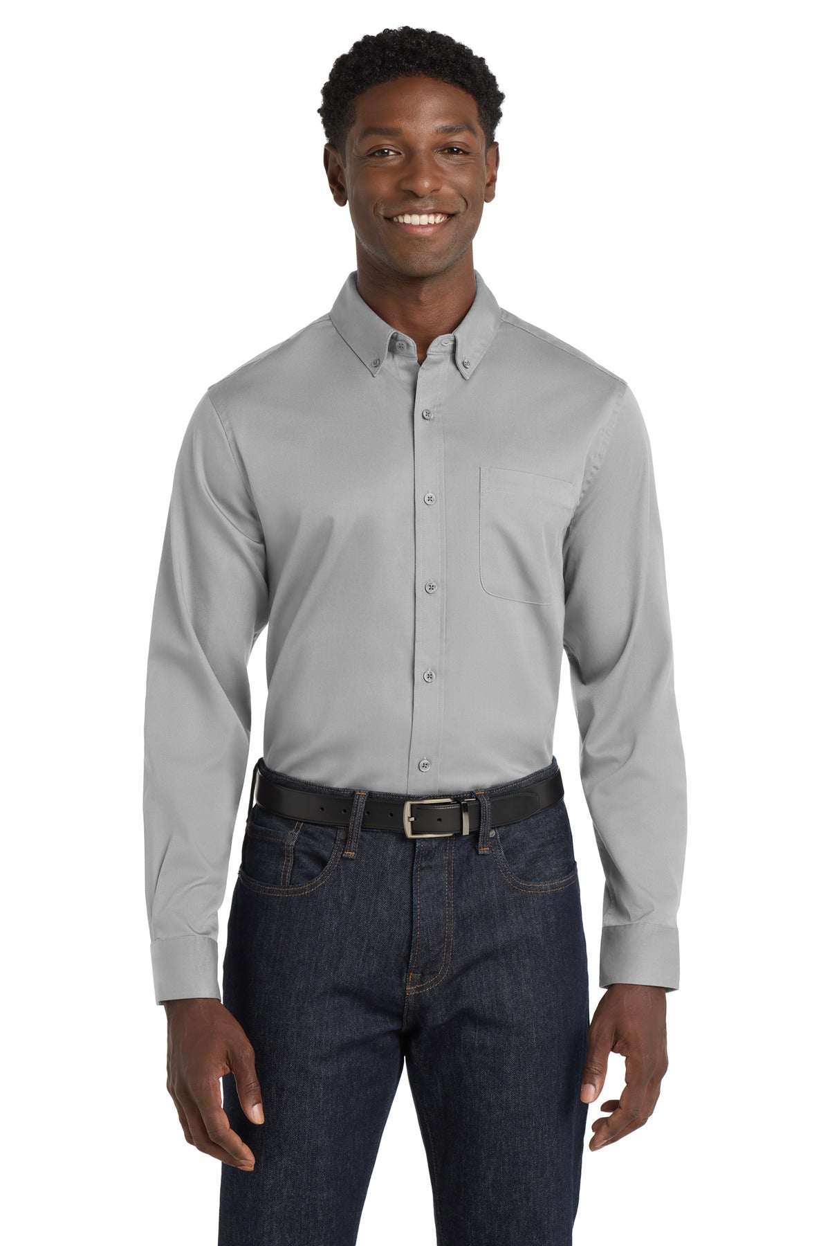 Port Authority? Long Sleeve SuperPro React? Twill Shirt