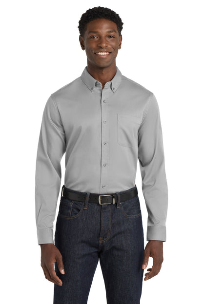 Port Authority? Long Sleeve SuperPro React? Twill Shirt