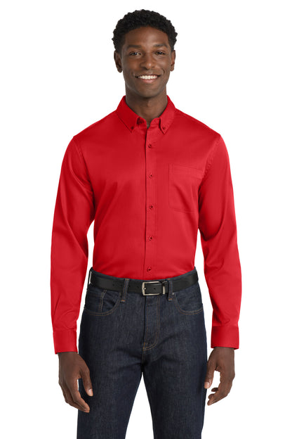Port Authority? Long Sleeve SuperPro React? Twill Shirt