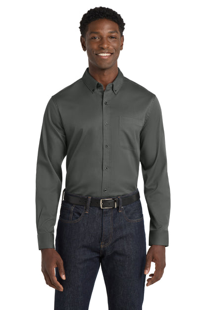 Port Authority? Long Sleeve SuperPro React? Twill Shirt