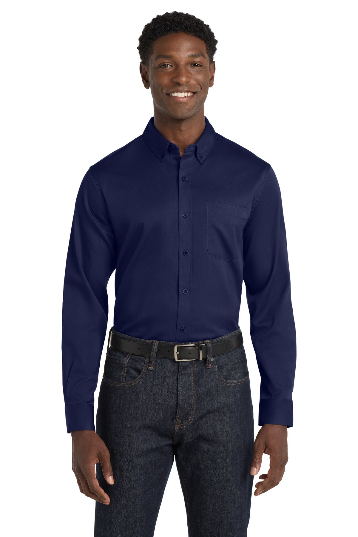 Port Authority? Long Sleeve SuperPro React? Twill Shirt