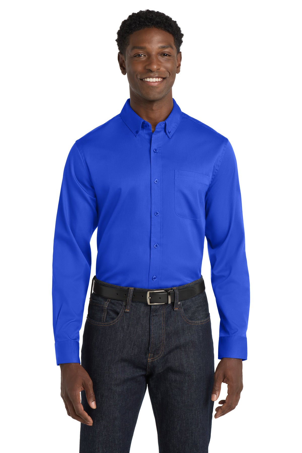 Port Authority? Long Sleeve SuperPro React? Twill Shirt